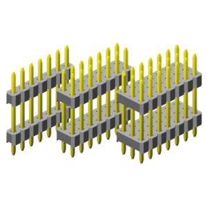 Einlöt Technologie (THT) – "double plastic board spacer" Stiftleisten