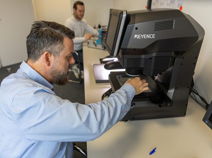 Measuring and inspecting the prototypes.